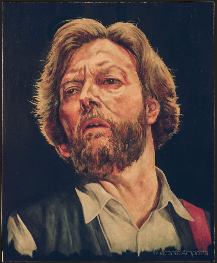 Béla Lugosi-Drácula (...as "Count Dracula") - Pintura Óleo V.Amposta Eric Clapton-Music_VA