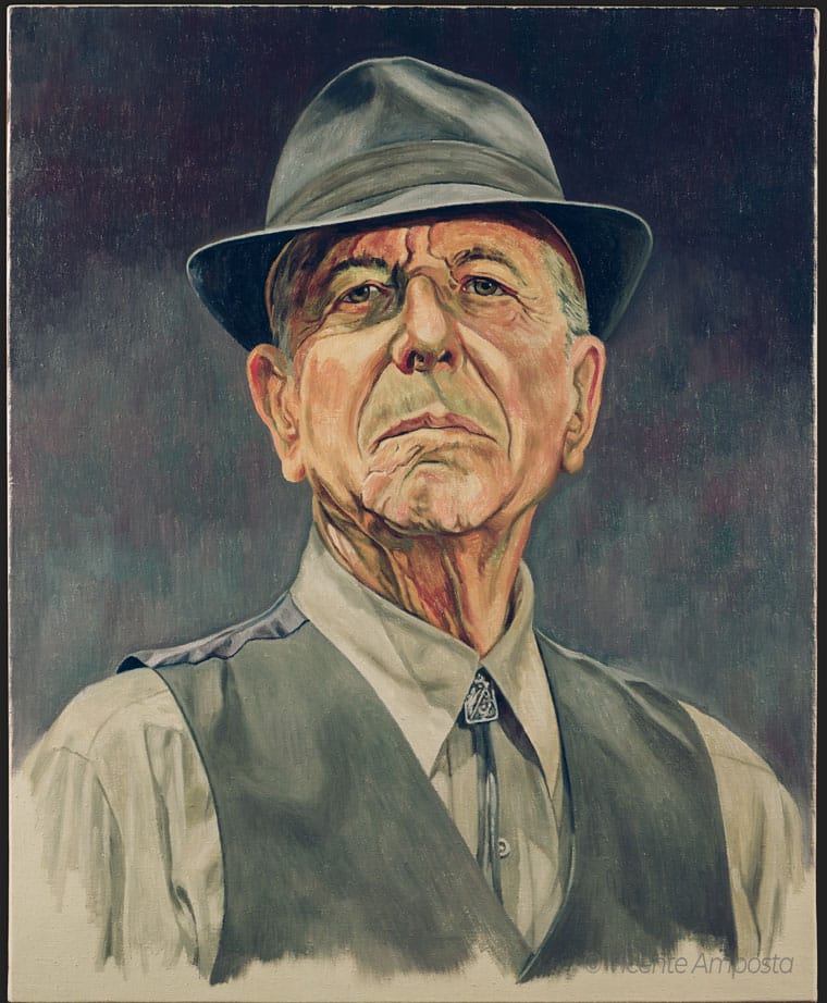 Béla Lugosi-Drácula (...as "Count Dracula") - Pintura Óleo V.Amposta Leonard Cohen-Music_VA