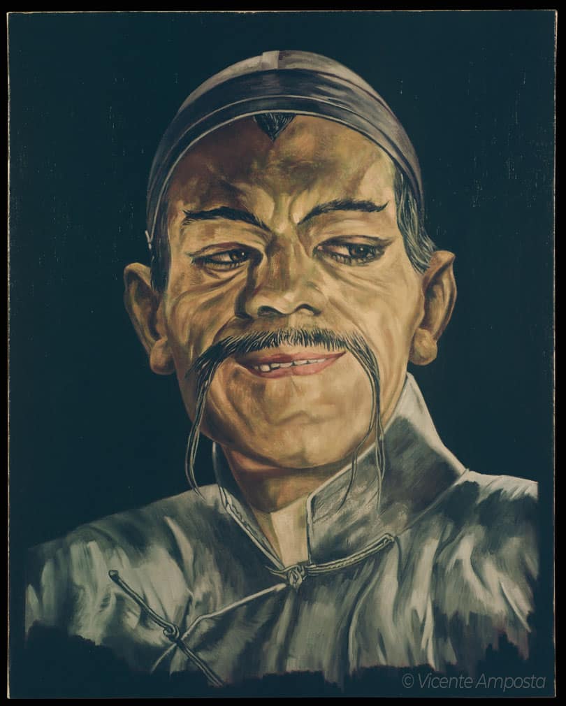 Béla Lugosi-Drácula (...as "Count Dracula") - Pintura Óleo V.Amposta Boris Karloff-The Mask of Fu-Manchú (...as "Fu Manchú")