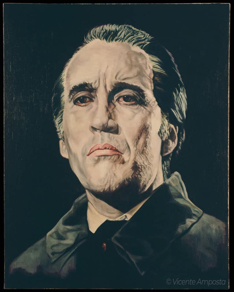 Béla Lugosi-Drácula (...as "Count Dracula") - Pintura Óleo V.Amposta Christopher Lee-Horror of Drácula