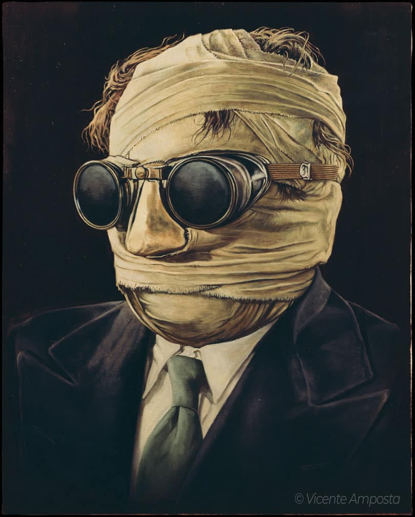 Béla Lugosi-Drácula (...as "Count Dracula") - Pintura Óleo V.Amposta Claude Rains-El Hombre Invisible (...as "Dr. Jack Griffin")