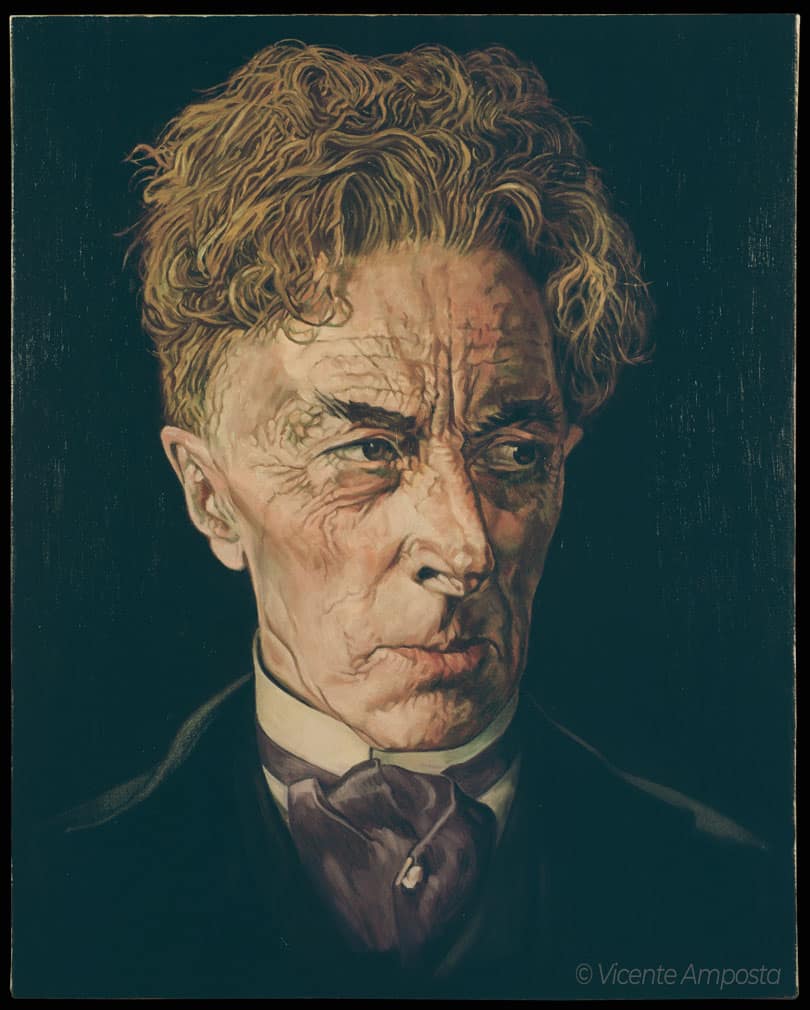 Béla Lugosi-Drácula (...as "Count Dracula") - Pintura Óleo V.Amposta Ernest Thesiger-Bride of Frankenstein (...as Dr.Septimus Pretorius)