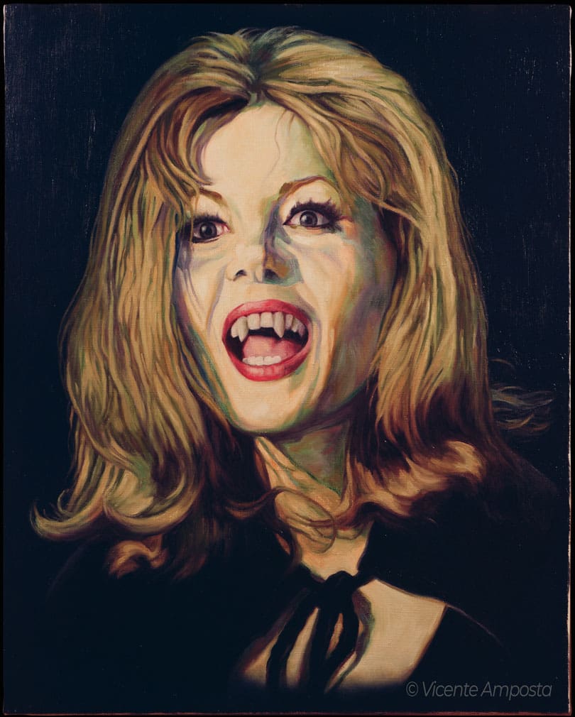 Béla Lugosi-Drácula (...as "Count Dracula") - Pintura Óleo V.Amposta Ingrid Pitt-La Condesa Drácula (...as "Countess Elisabeth Nadasdy")