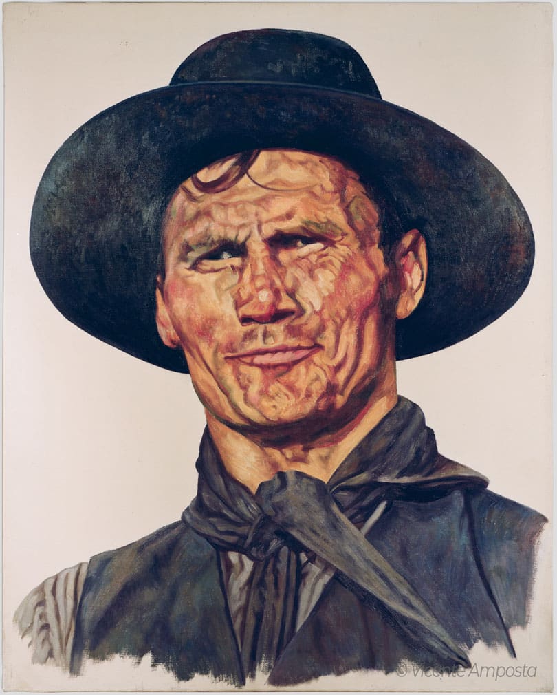 Béla Lugosi-Drácula (...as "Count Dracula") - Pintura Óleo V.Amposta Jack Palance-Shane (...as "Jack Wilson")