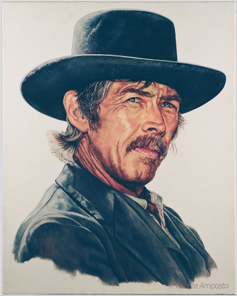 Béla Lugosi-Drácula (...as "Count Dracula") - Pintura Óleo V.Amposta James Coburn-Pat Garrett and Billy the Kid (...as "Sheriff Pat Garrett")