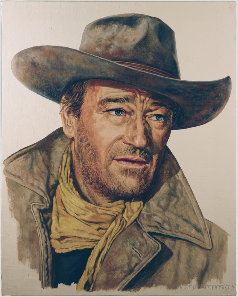 Béla Lugosi-Drácula (...as "Count Dracula") - Pintura Óleo V.Amposta John Wayne-The Searchers (...as "Etham Edward")