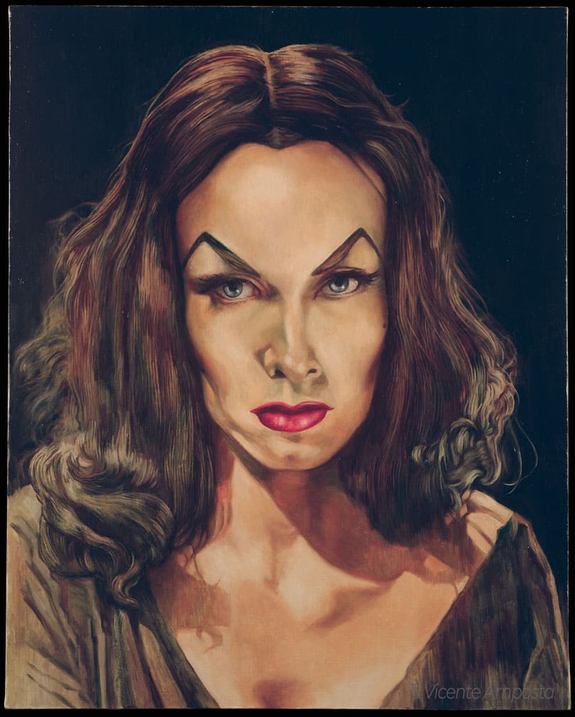 Béla Lugosi-Drácula (...as "Count Dracula") - Pintura Óleo V.Amposta Maila Nurmi-Plan 9 From Outer Space (...as "Vampira")