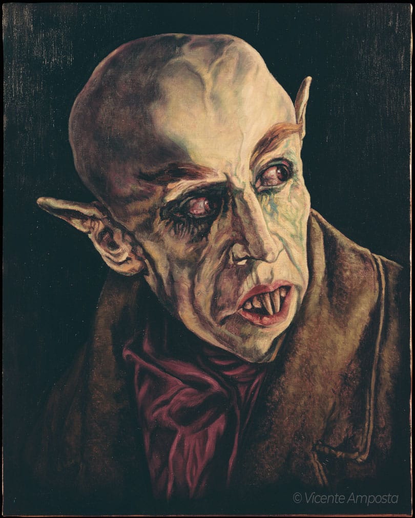 Béla Lugosi-Drácula (...as "Count Dracula") - Pintura Óleo V.Amposta Max Schreck-Nosferatu (...as "Count Orlok")