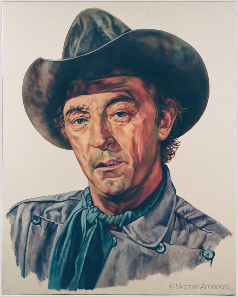 Béla Lugosi-Drácula (...as "Count Dracula") - Pintura Óleo V.Amposta Robert Mitchum-El Dorado (...as "Sheriff J.P.Harrah")