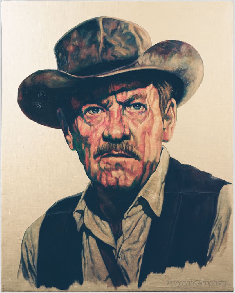 Béla Lugosi-Drácula (...as "Count Dracula") - Pintura Óleo V.Amposta William Holden-The Wild Bunch (...as "Pike Bishop")